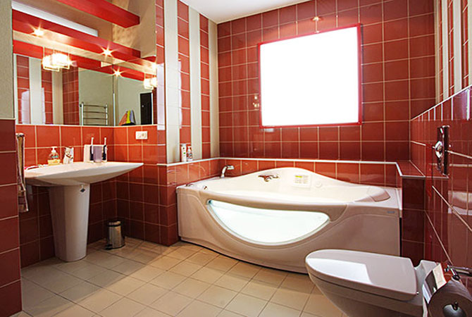 дизайн стандартной ванной комнаты с фото