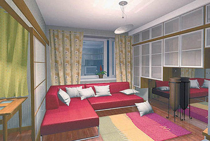 спальня в полуподвальной комнате дизайн